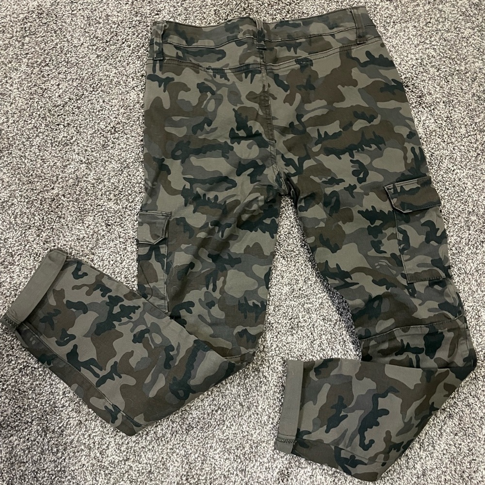 Ashley Mason Green and Brown Cargo Pants